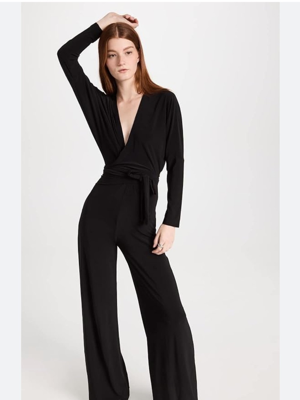 Norma Kamali Black Collared Jumpsuit